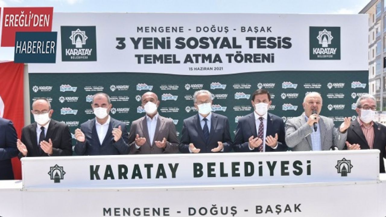 Karatay Belediyesi ilçeye 3 yeni sosyal tesis daha kazandırıyor