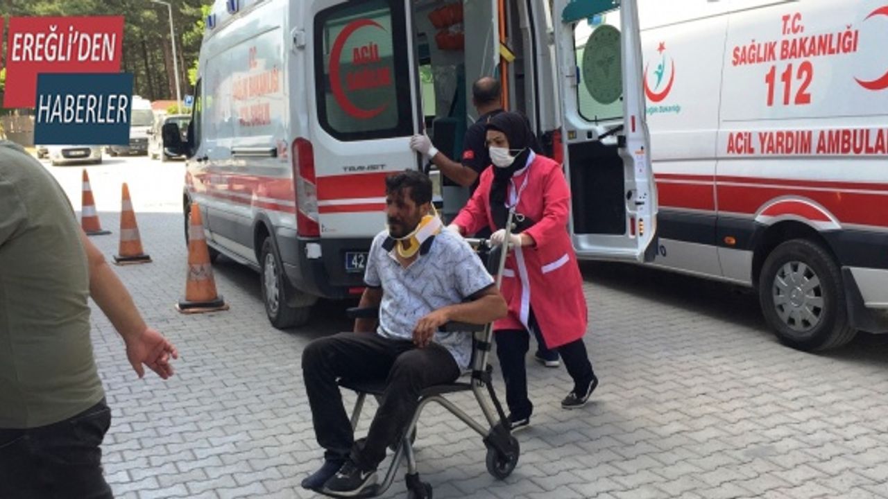 Konya’da hafif ticari araç takla attı: 4 yaralı